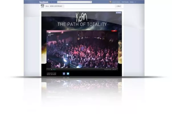 Livestream für 8.2 Mio Facebook Fans der Band KoRn Bild: Livestream für 8.2 Mio Facebook Fans der Band KoRn