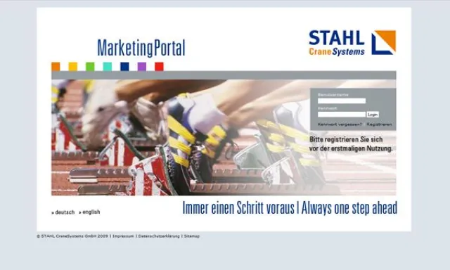 Internes Marketing Portal von STAHL CraneSystems Bild: Internes Marketing Portal von STAHL CraneSystems