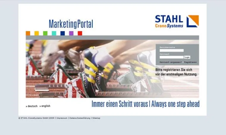 Bild: Internes Marketing Portal von STAHL CraneSystems
