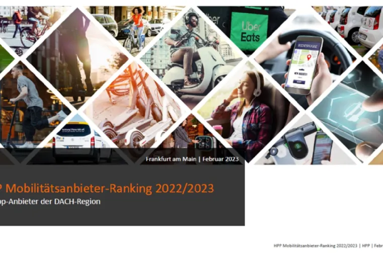 HPP MOBILITÄTSANBIETER-RANKING 2022/2023 Bild: HPP MOBILITÄTSANBIETER-RANKING 2022/2023