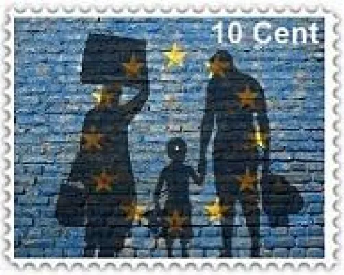 Bild: Flüchtlingskrise – Sonderbriefmarke 'Kinderhilfe'