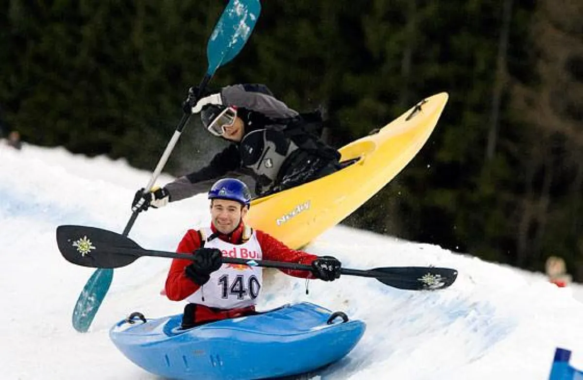 Snowkajaker in Action,wieder zu sehen am 28.3.2009 in Obertauern
