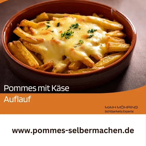 Pommes Rezept Auflauf mit Käse – Immer eine gute Kombination Bild: Pommes Rezept Auflauf mit Käse – Immer eine gute Kombination