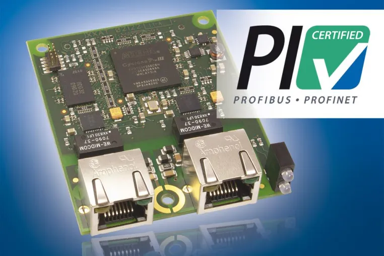 Bild: Industrial Ethernet Modul von der PNO nach Conformance Class B zertifiziert