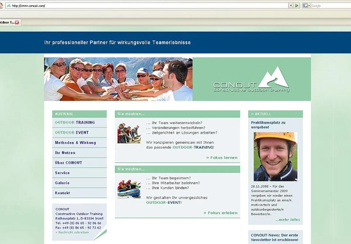 Frisches Design und klare Struktur - www.conout.com