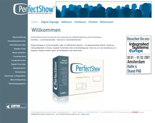 Bild: Digital Signage im Netz - PerfectShow online