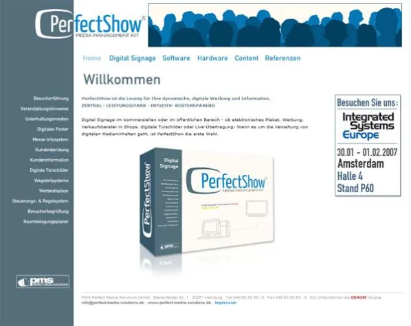 Bild: Digital Signage im Netz - PerfectShow online