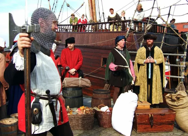 Bild: „Leben in der Hansezeit“ auf der Silohalbinsel