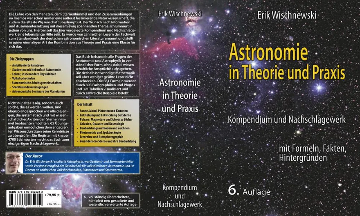 Cover der neuen Auflage des Astronomiebuches von Erik Wischnewski.