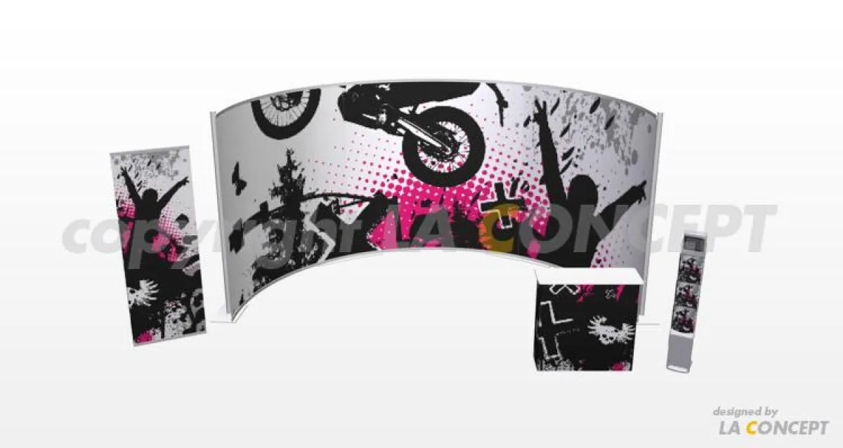 geschwungene Faltdisplays von LA CONCEPT