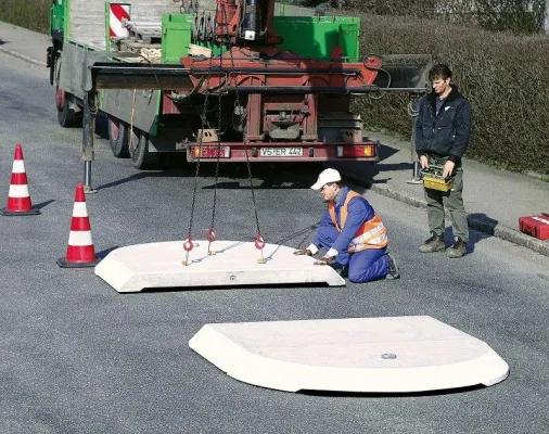 Bild: Alles aus einem Guss – für mehr Sicherheit: Verkehrsinsel Mobiplan von Mall mit bis zu 2500 mm Breite