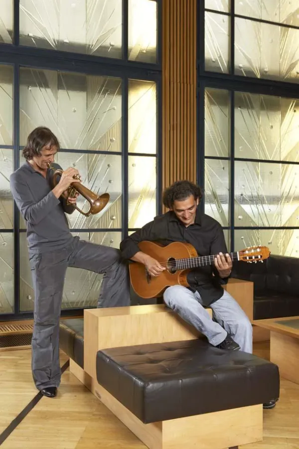 Ferenc Snétberger & Markus Stockhausen (links) veröffentlichen ihr erstes Duoalbum \