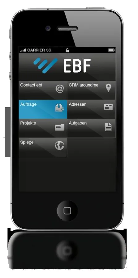 Screenshot ebf.connector auf iPhone