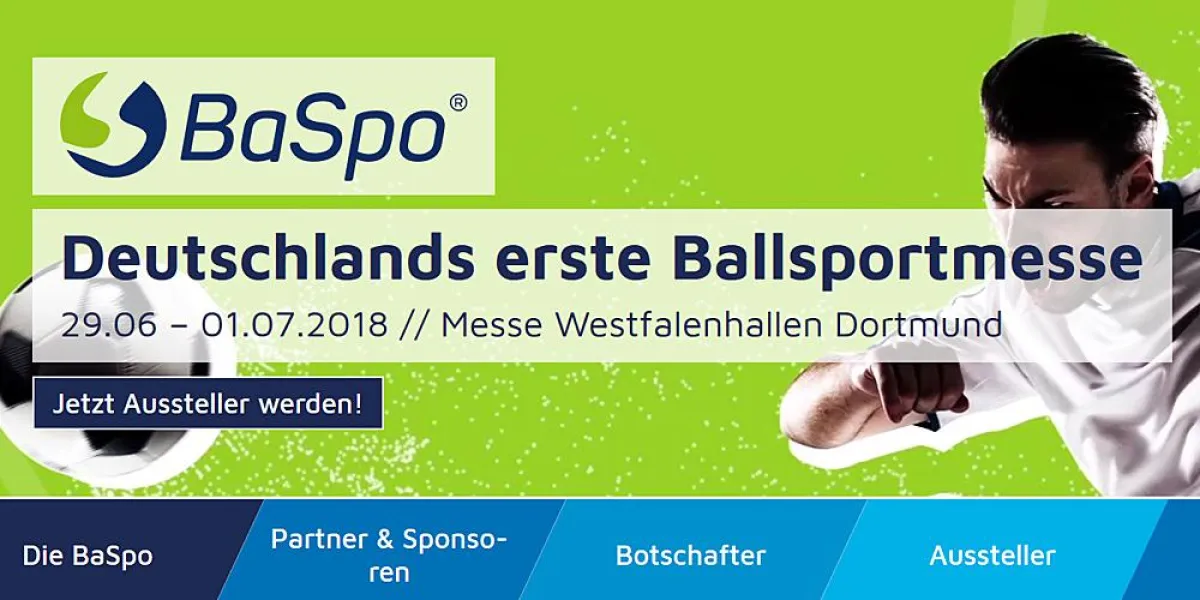 Die Ballsportmesse BaSpo findet vom 29. Juni bis 1. Juli 2018 in Dortmund statt.