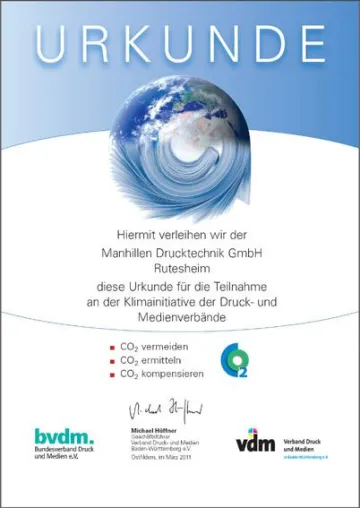 Bild: Aktiver Klimaschutz durch klimaneutrale Kartenproduktion