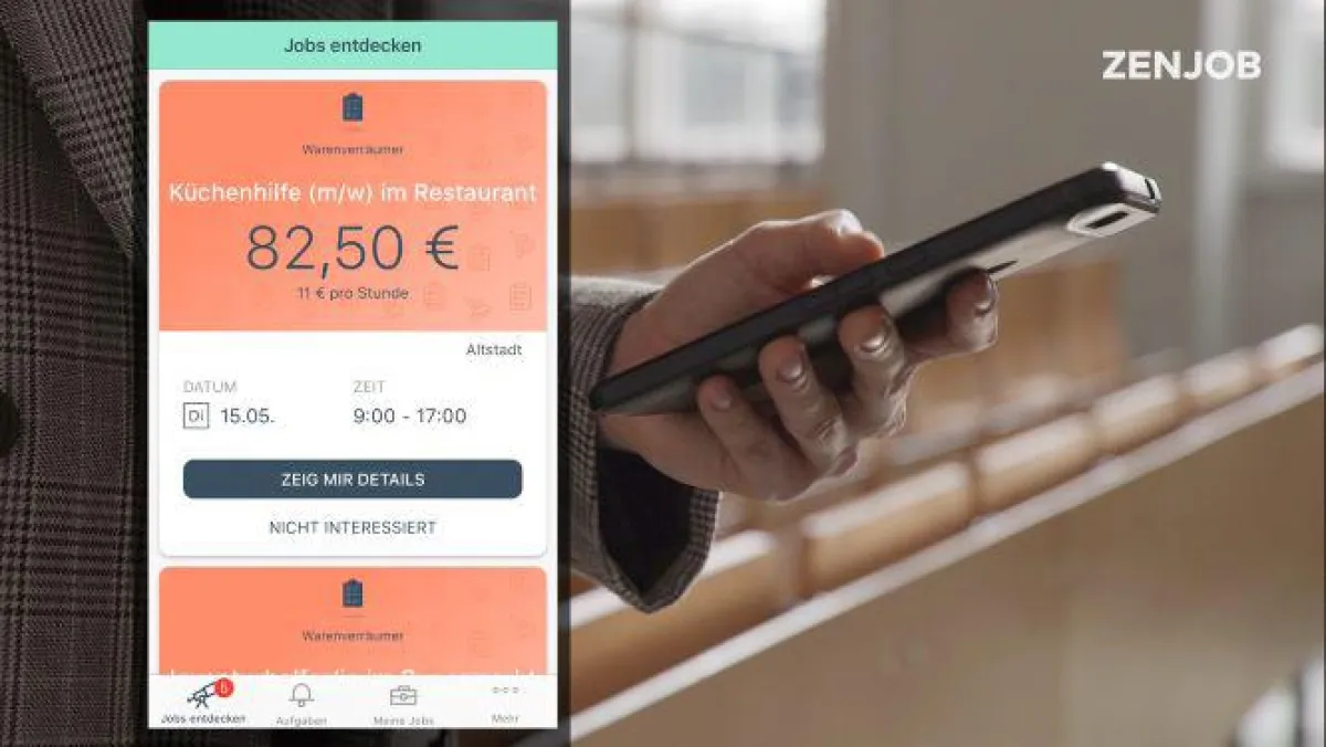 Nebenjobs via App buchen