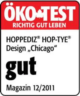 Bild: ÖKO-Test „gut“ für den HOP-TYE® aus dem Hause HOPPEDIZ®