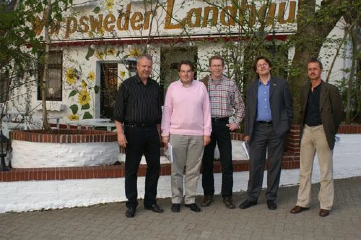 Das Foto zeigt von links nach rechts: Frank Garrelts, AKCENT Computerpartner Deutschland AG; Marc Groß, ProTRONIC Computer GmbH; Frank Diegel, viventu Systemhaus GmbH; Oliver Obermeyer, INFOPLUS EDV-S
