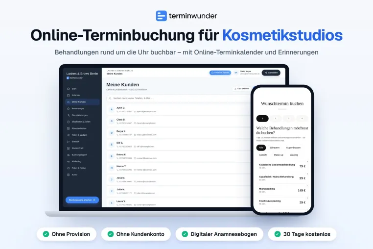 Bild: Online-Terminbuchung für Kosmetikstudios: Marktplätze oder eigene Buchungssoftware?