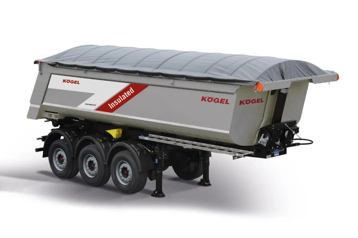 Kögel 3-Achs-Asphalt-Mulden-Kipper mit 24 m³ Ladevolumen