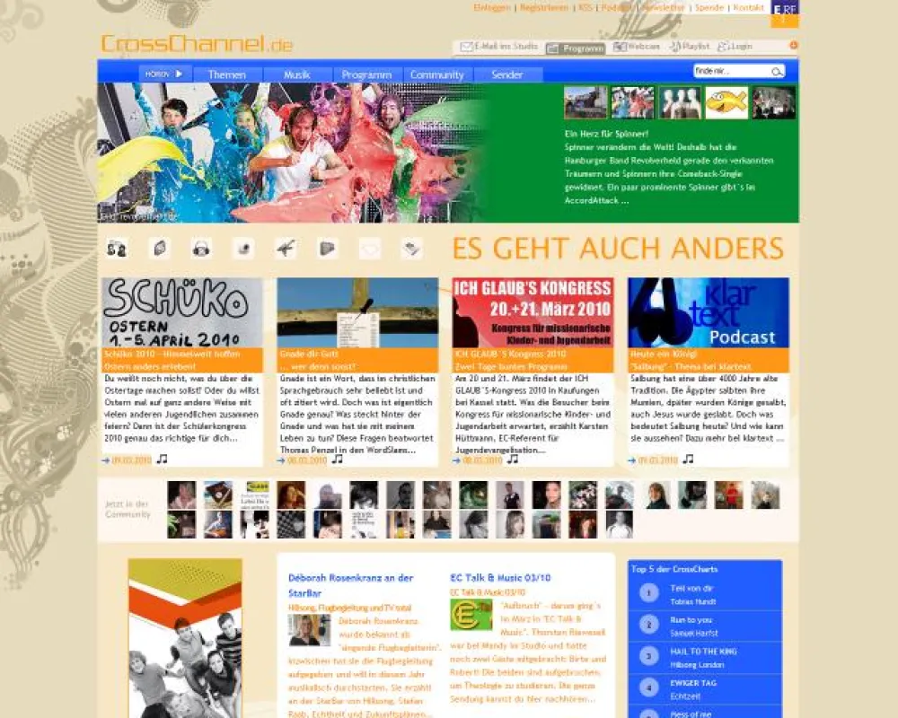 Die nominierte Seite: www.CrossChannel.de