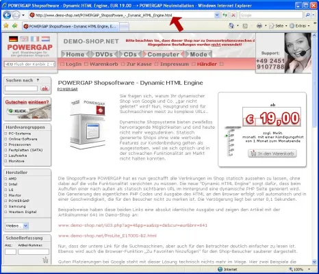 Bild: Besseres Suchmaschinenlisting durch Dynamic HTML Engine
