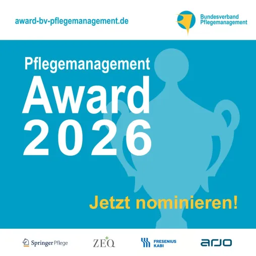 Bild: Pflegemanagement-Award 2026: Engagement sichtbar machen und gemeinsam die Zukunft der Pflege gestalten