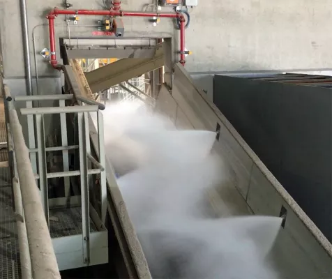 Bild: Förderbandanlagen in Recyclinganlagen brandschutztechnisch absichern