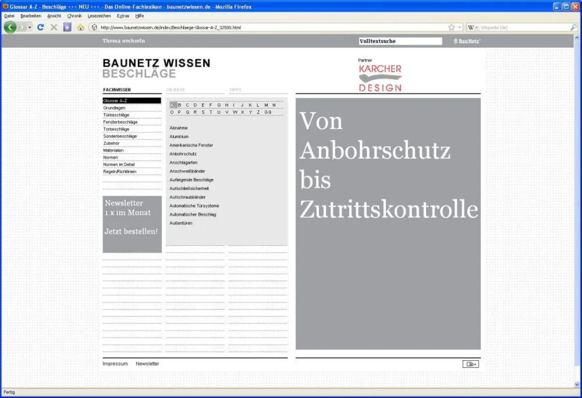www.baunetzwissen.de/Beschlaege - ein kostenloses Fachlexikon zum Thema Beschläge.