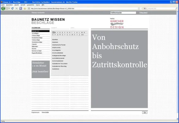 Bild: Neues Fachlexikon Beschläge bei Baunetz Wissen