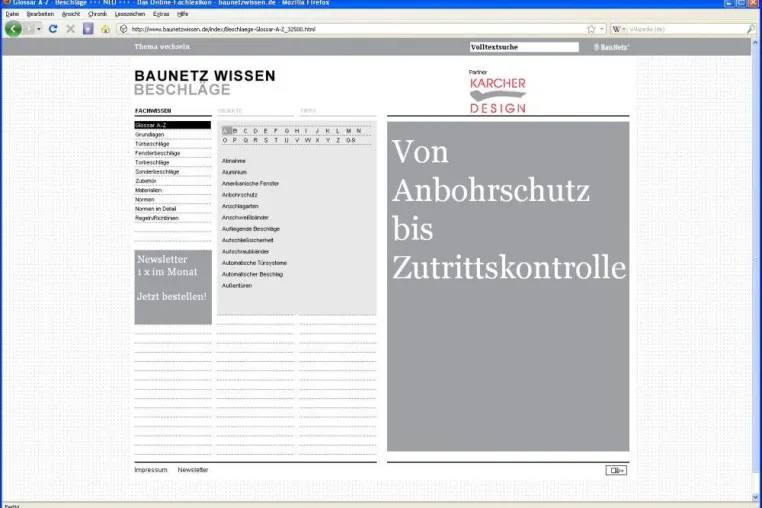 Bild: Neues Fachlexikon Beschläge bei Baunetz Wissen