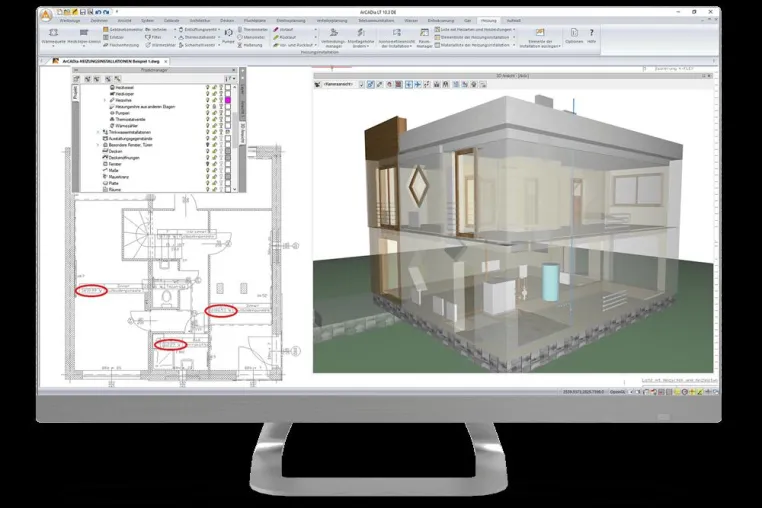 Hausplanung, Hauskonstruktion & Bauplanung am PC Bild: Hausplanung, Hauskonstruktion & Bauplanung am PC