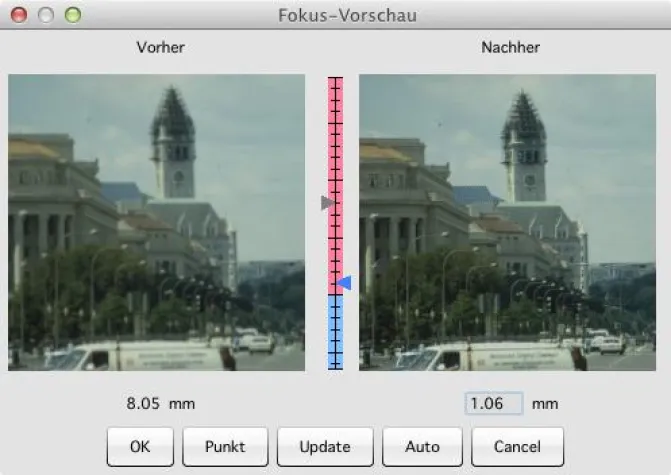 SilverFast 8 Fokus-Kontrolle Bild: SilverFast 8 Fokus-Kontrolle