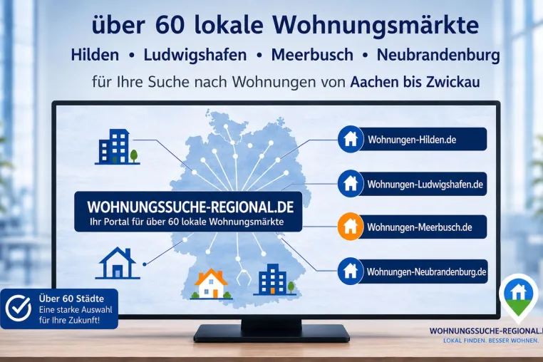 Bild: Hilden ordnet Wohnungsangebote nach Stadtteilen – klare Strukturen statt unübersichtlicher Treffer