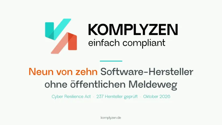 Bild: 9 von 10 mittelständischen Software-Herstellern haben keinen öffentlichen Weg, eine Schwachstelle zu melden