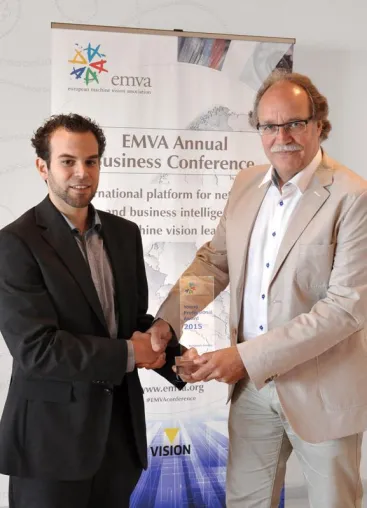 EMVA vergibt Young Professional Award für medizinisches Tracking System an Benjamin Busam von FRAMOS Bild: EMVA vergibt Young Professional Award für medizinisches Tracking System an Benjamin Busam von FRAMOS