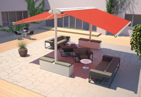 Markisenständer von markilux für flexiblen Sonnenschutz - Schattenspender für moderne Wandaufbauten Bild: Markisenständer von markilux für flexiblen Sonnenschutz - Schattenspender für moderne Wandaufbauten