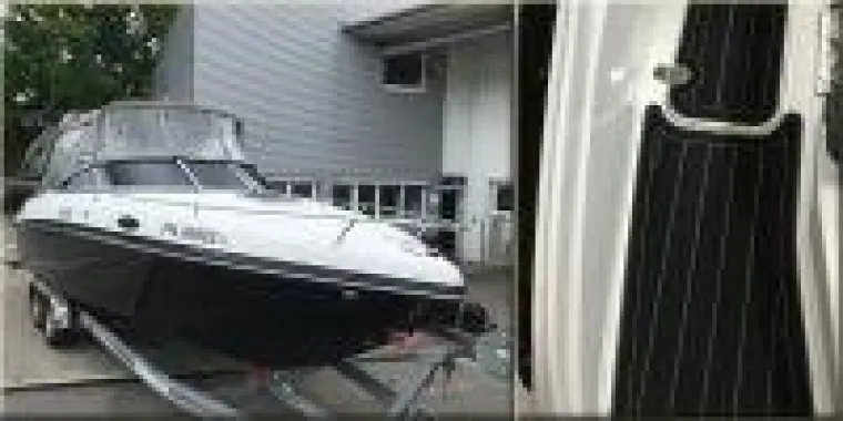 Bild: Designfolierung - biozidfreies Antifouling - Scheibentönung - Bootsbeläge einer Rinker