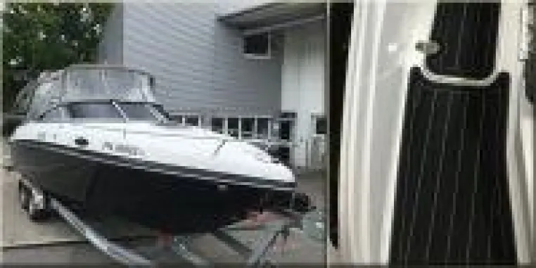 Bild: Designfolierung - biozidfreies Antifouling - Scheibentönung - Bootsbeläge einer Rinker