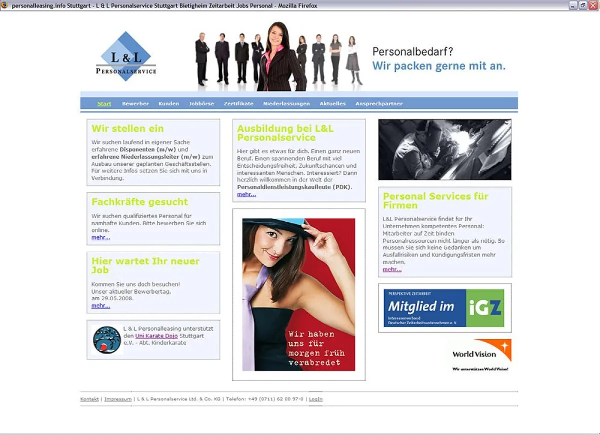 Ausbildungsplätze und Stellenangebote auf www.personalleasing.de