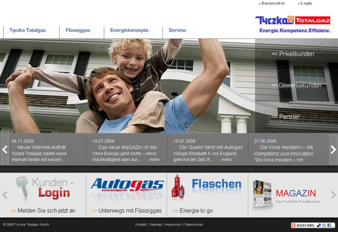 Tyczka Totalgaz relauncht www.tytogaz.de