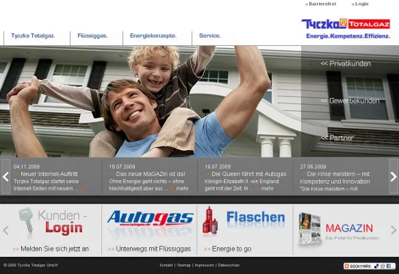 Bild: Tyczka Totalgaz relauncht tytogaz.de