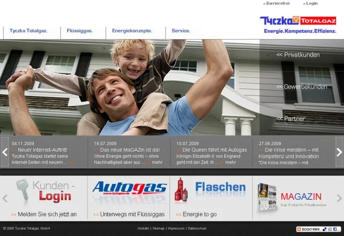 Tyczka Totalgaz relauncht tytogaz.de Bild: Tyczka Totalgaz relauncht tytogaz.de