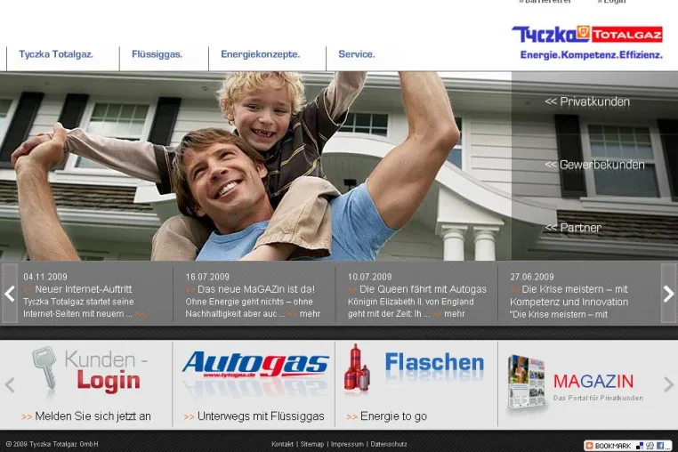 Bild: Tyczka Totalgaz relauncht tytogaz.de