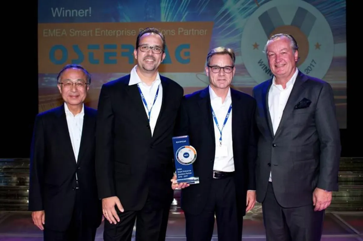 Ostertag receives award at NEC EMEA Partner Conference 2017
