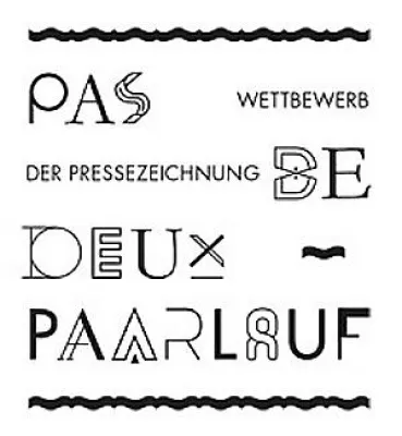 Bild: Wettbewerb im Rahmen des Karikaturenprojekts Pas de deux/Paarlauf