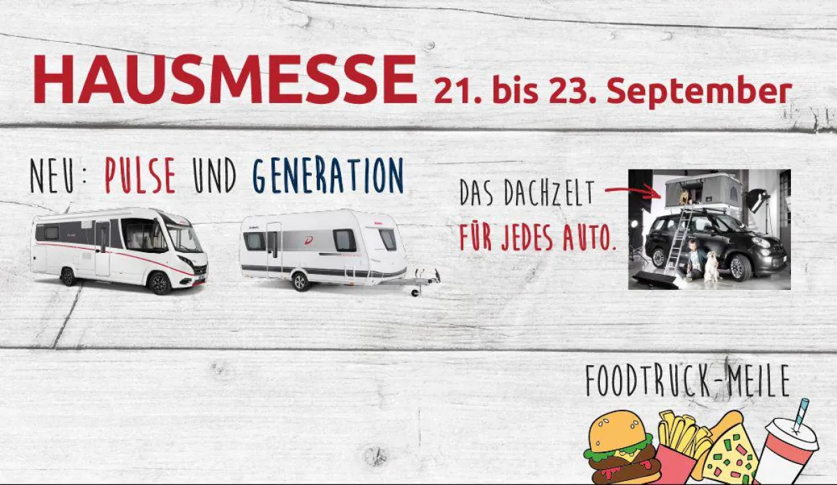 Hausmesse bei GAST Caravaning vom 21.-23. September 2018