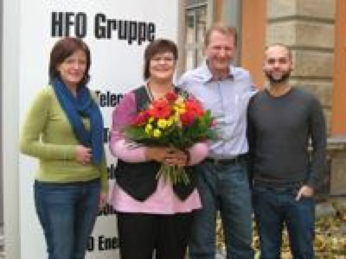 Anne Browa (Innendienstleitung), Silke Jungblut, Achim Hager (Vorstandsvorsitzender) und Tobias Hager (von links)