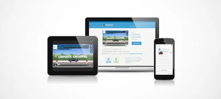 Die kostenlose App der Corporate CarSharing Software fleetster ist online Bild: Die kostenlose App der Corporate CarSharing Software fleetster ist online
