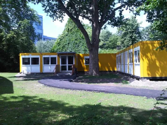 Bild: Kindertagesstätte der TU Berlin setzt auf mobile Raumlösungen - ELA sichert Betrieb während der Sanierungen